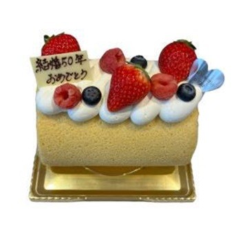 ロールケーキデコ